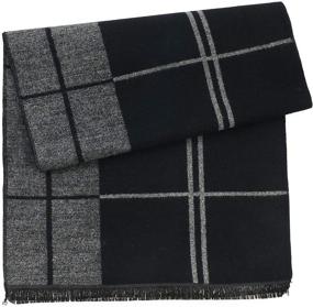 img 1 attached to Winter Cashmere Tassel Cotton Scarves: The Perfect Men's Accessory for Warmth and Style