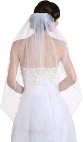 img 3 attached to 💍 Handsewn Pearl Beaded Edge Bridal Veil - SAMKY 1T 1 Tier