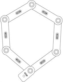 img 1 attached to 🔒 ABUS Bordo Combo 6100/90 White Folding Bike Lock - 3.00 Feet, SH Mounting Bracket, 729928