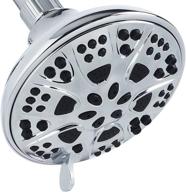 🚿 get the ultimate shower experience with aquadance high pressure 6-setting shower head - large 5-inch size, full chrome finish, and easy tool-free installation logo