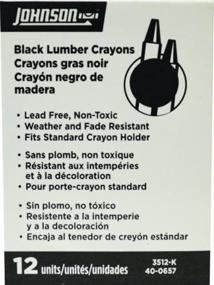 img 2 attached to 📏 Johnson Level &amp; Tool 3512-K Lumber Crayon, Black - 12 Pack