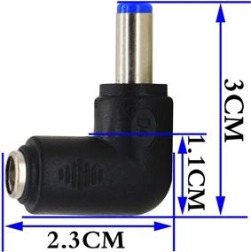 img 3 attached to 2-Pack of zdyCGTime 90 Degree Angle DC5.5x2.1mm Male to Female Adapter for Tablet - 5V DC Barrel Power Jack Charging Cable Connector (DC5.5x2.1mm)