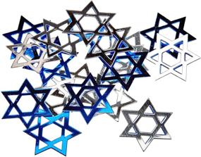 img 1 attached to 🕍 Fanci-Fetti Star Of David: Blue & Silver Party Accessory - 1 Count, .5 Oz/Pkg