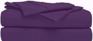 🍆 luxurious eggplant queen sheet set by pampered by porsha: for ultimate comfort and style logo