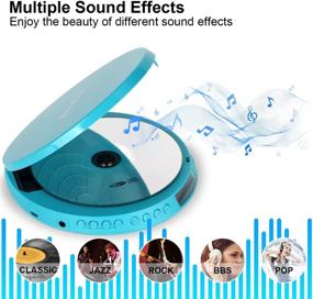 img 3 attached to 🔵 Byron Statics Portable CD Player: Anti-Skip, LCD Display, Headphone Jack - Teal