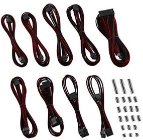 img 1 attached to CableMod C-Series ModMesh Sleeved Classic Cable Kit For Corsair RM Black Label/RMi/RMX (Black + Blood Red)