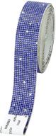 💎 elegant crystal rhinestone ribbon adhesive gem diamond sticker - ideal for art crafts, cars, wedding cakes, diy decoration - royal blue, 1.06 inch x 3 yards logo