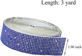 img 3 attached to 💎 Elegant Crystal Rhinestone Ribbon Adhesive Gem Diamond Sticker - Ideal for Art Crafts, Cars, Wedding Cakes, DIY Decoration - Royal Blue, 1.06 Inch x 3 Yards