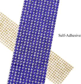 img 2 attached to 💎 Elegant Crystal Rhinestone Ribbon Adhesive Gem Diamond Sticker - Ideal for Art Crafts, Cars, Wedding Cakes, DIY Decoration - Royal Blue, 1.06 Inch x 3 Yards