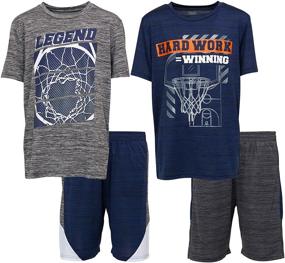 img 4 attached to 👕 Boys' Clothing Sets: Athletic Active Performance Graphic T-Shirt