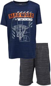 img 2 attached to 👕 Boys' Clothing Sets: Athletic Active Performance Graphic T-Shirt