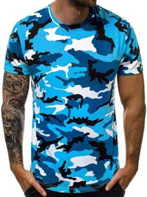 img 3 attached to 👕 Upgrade Your Style with Camouflage Sleeve Shirts: Military-Inspired Men's Clothing in T-Shirts & Tanks