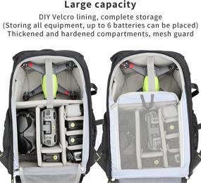 img 3 attached to 🎒 SEASKY Warrior Backpack: Ultimate DJI FPV Combo Racing Drone & Mavic 2 Pro Air2 Air2S Quadcopter Shoulder Bag with Waterproof Rain Cover (Green)