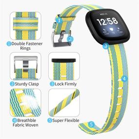 img 3 attached to Vitty 2 Pack Bands Compatible With Fitbit Versa 3 /Sense For Women And Men
