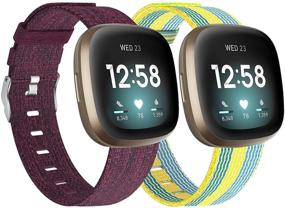 img 4 attached to Vitty 2 Pack Bands Compatible With Fitbit Versa 3 /Sense For Women And Men