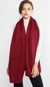 img 3 attached to Chunky Scarfs Shawls Winter Pashminas Women's Accessories