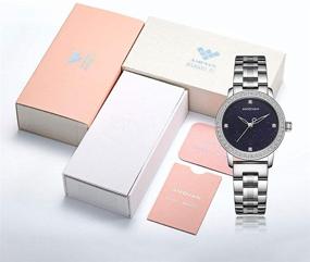 img 1 attached to ⌚ Часы для женщин AMOVAN Lady: Изысканное серебряное нержавеющее стальное кварцевое изделие для женщин и пар