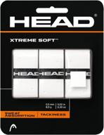 🎾 enhance your game with head xtreme soft racquet overgrip - tennis racket grip tape - 3-pack, white логотип