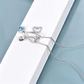 img 2 attached to 🩺 LUHE Stethoscope Pendant Necklace: 925 Sterling Silver Heart Charm - Ideal Doctor & Nurse Graduation Gift