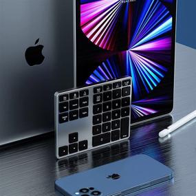 img 3 attached to 💻 Enhanced Bluetooth Number Pad: Mac OS and Windows Compatible, Dual System Aluminum Rechargeable Wireless Numeric Keypad – External Numeric Keyboard for MacBook, MacBook Pro/Air, Windows Laptop