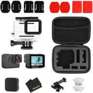 shoot 26 in 1 must-have accessories kit for gopro hero 7 📸 black/5/6 - carrying case, waterproof housing, lens cap, tempered-glass screen protector & more! logo