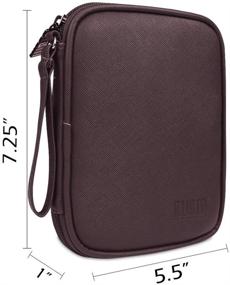 img 3 attached to ☕ BUBM External Hard Drive Carry Bag: Organize Your Tech Essentials with Style in Coffee Shade