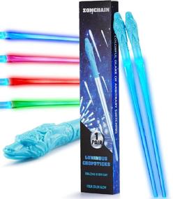 img 4 attached to 🐉 ZOMCHAIN Light-Up Dragon Chopsticks - Reusable, Fun Gifts for Kids - 4 Color Modes, 1 Pair