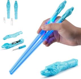 img 1 attached to 🐉 ZOMCHAIN Light-Up Dragon Chopsticks - Reusable, Fun Gifts for Kids - 4 Color Modes, 1 Pair