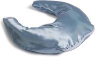 🌙 crescent pillow with blue satin zippered cover by hermell products logo