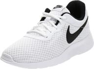 👟 stylish and versatile: nike womens tanjun black white women's shoes logo