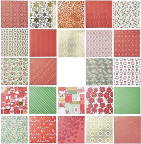 img 1 attached to Martha Stewart Red/White/Greenery 12x12 Paper Pad - Vibrant Multicolor Crafting Sheets