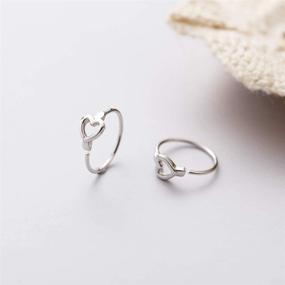 img 1 attached to 👂 Hypoallergenic Minimalist Cartilage Earrings - Stylish Girls' Jewelry for Girlfriend