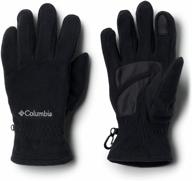 🧤 columbia black small thermarator gloves logo