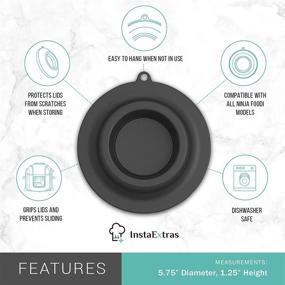 img 2 attached to 🔝 Lid Stand Compatible with Ninja Foodi - Space-Saving Accessories for Ninja Pressure Cooker Air Fryer 5 qt. Compact, 6.5 Qt, 8 Quart Deluxe XL - Silicone Lid Holder, Convenient Top Storage for Pressure Lid