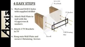 img 1 attached to 🖼️ AXXIS TV Wall Mount for Larger Screens: Multiple VESA Patterns Supported