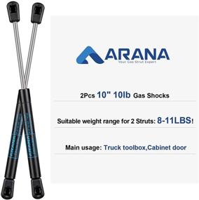 img 1 attached to ARANA 10-inch 45N/10LB Gas Struts Cabinet Toy Tool Box Lid Cover Lift Support (9.69" Extended, Suitable for 8-11 LBS Weight)