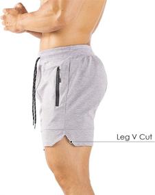 img 3 attached to 🏃 Gym-Ready: Gerlobal Men's 5" Fitted Running Shorts with Zipper Pockets - Stay Active & Stylish!