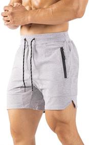img 4 attached to 🏃 Gym-Ready: Gerlobal Men's 5" Fitted Running Shorts with Zipper Pockets - Stay Active & Stylish!