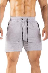 img 2 attached to 🏃 Gym-Ready: Gerlobal Men's 5" Fitted Running Shorts with Zipper Pockets - Stay Active & Stylish!