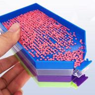 🔍 qingsi plastic bead sorting trays: 12-piece set for diamond rhinestones & diy nail art logo