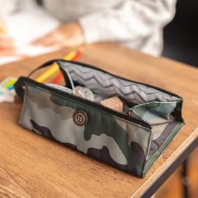 img 1 attached to 🎒 Conquer the Classroom with Twelvelittle Kids Adventure Pencil Case in Camo!