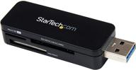 🔌 startech.com fcreadmicro3 usb 3.0 multimedia memory card reader - portable sdhc microsd card reader - external usb flash card reader (black) logo