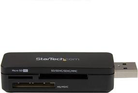 img 3 attached to 🔌 StarTech.com FCREADMICRO3 USB 3.0 Multimedia Memory Card Reader - Portable SDHC MicroSD Card Reader - External USB Flash Card Reader (Black)