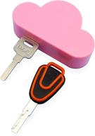 🔑 meyerascal pink cloud magnetic key holder: creative wall ornament with strong magnetic force for multiple keys, easy installation & convenient usage логотип