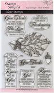 🙏 give thanks christian religious clear stamps- 8-piece set for thanksgiving crafts - 4x6 inch sheet - stamp simply clear stamps logo