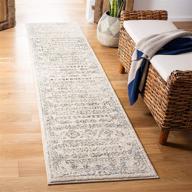 safavieh tulum collection tul271a ivory grey moroccan boho distressed rug - perfect for living room, bedroom, 2' x 5' логотип