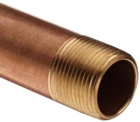 img 2 attached to 🔩 High-Quality Brass Fitting Nipple for Seamless Hydraulics, Pneumatics & Plumbing Applications