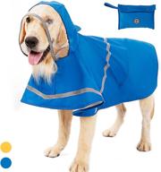 🐾 enhanced protection for your pooch: hooded poncho dog raincoat with reflective strip, waterproof & adjustable, lightweight design for all seasons логотип