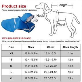 img 3 attached to 🐾 Enhanced Protection for Your Pooch: Hooded Poncho Dog Raincoat with Reflective Strip, Waterproof & Adjustable, Lightweight Design for All Seasons