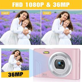 img 3 attached to 📷 Lecran FHD 1080P Digital Camera with 36.0 MP and 16X Zoom - Portable Mini Camera for Vlogging, Students, Teens, Kids (Pink)